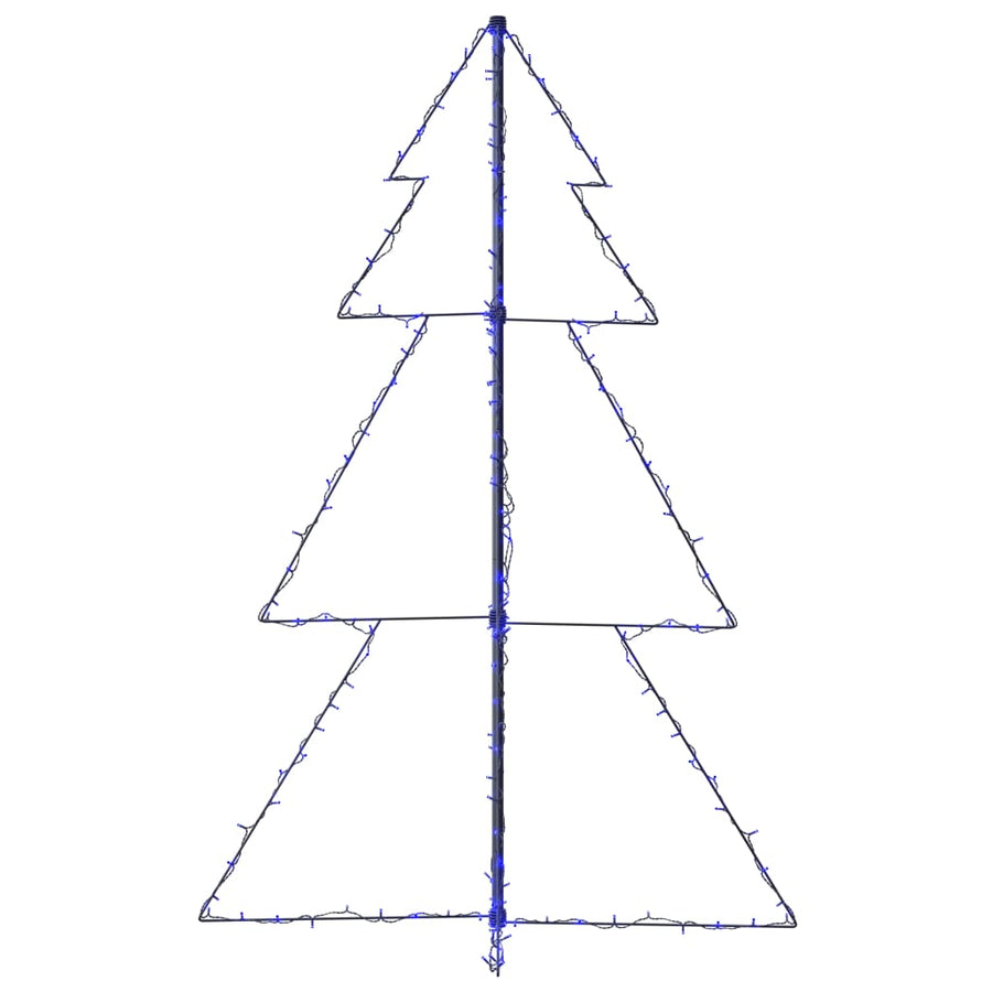 Kegelkerstboom 200 Led's Binnen En Buiten 98X50 Cm 150 x 98 cm Blauw