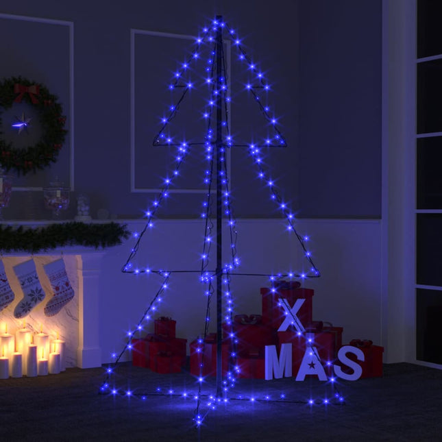 Kegelkerstboom 200 Led's Binnen En Buiten 98X50 Cm 150 x 98 cm Blauw