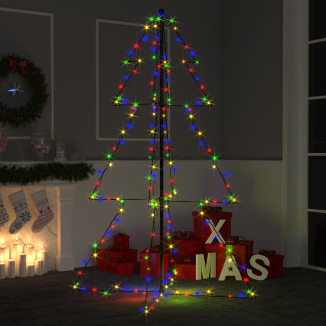 Kegelkerstboom 200 Led's Binnen En Buiten 98X50 Cm 150 x 98 cm Multikleur