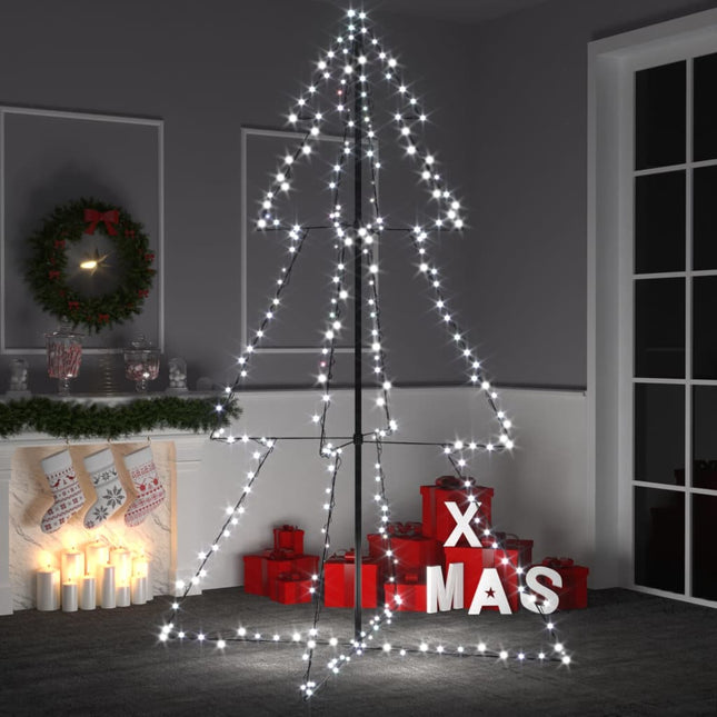 Kegelkerstboom 240 Led's Binnen En Buiten 8X50 Cm 180 x 118 cm Koudwit