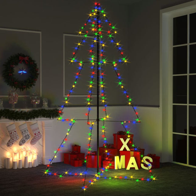 Kegelkerstboom 240 Led's Binnen En Buiten 8X50 Cm 180 x 118 cm Multikleur