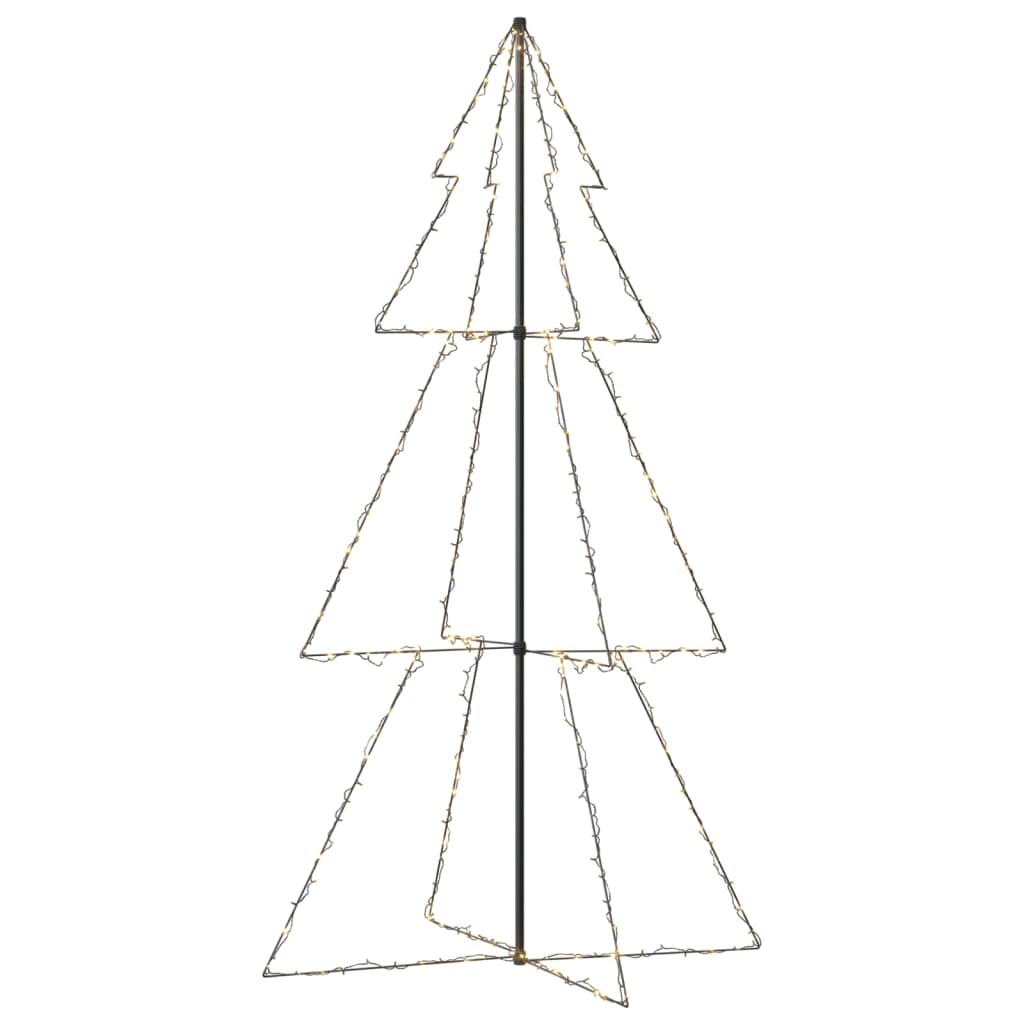 Kegelkerstboom 300 Led's Binnen En Buiten 20X220 Cm 220 x 120 cm Warmwit