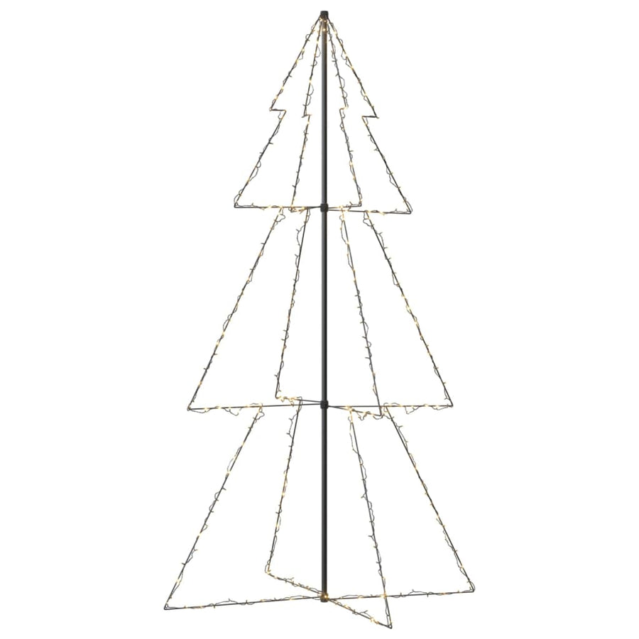 Kegelkerstboom 300 Led's Binnen En Buiten 20X220 Cm 220 x 120 cm Warmwit