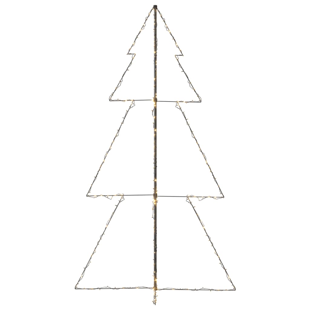 Kegelkerstboom 300 Led's Binnen En Buiten 20X220 Cm 220 x 120 cm Warmwit