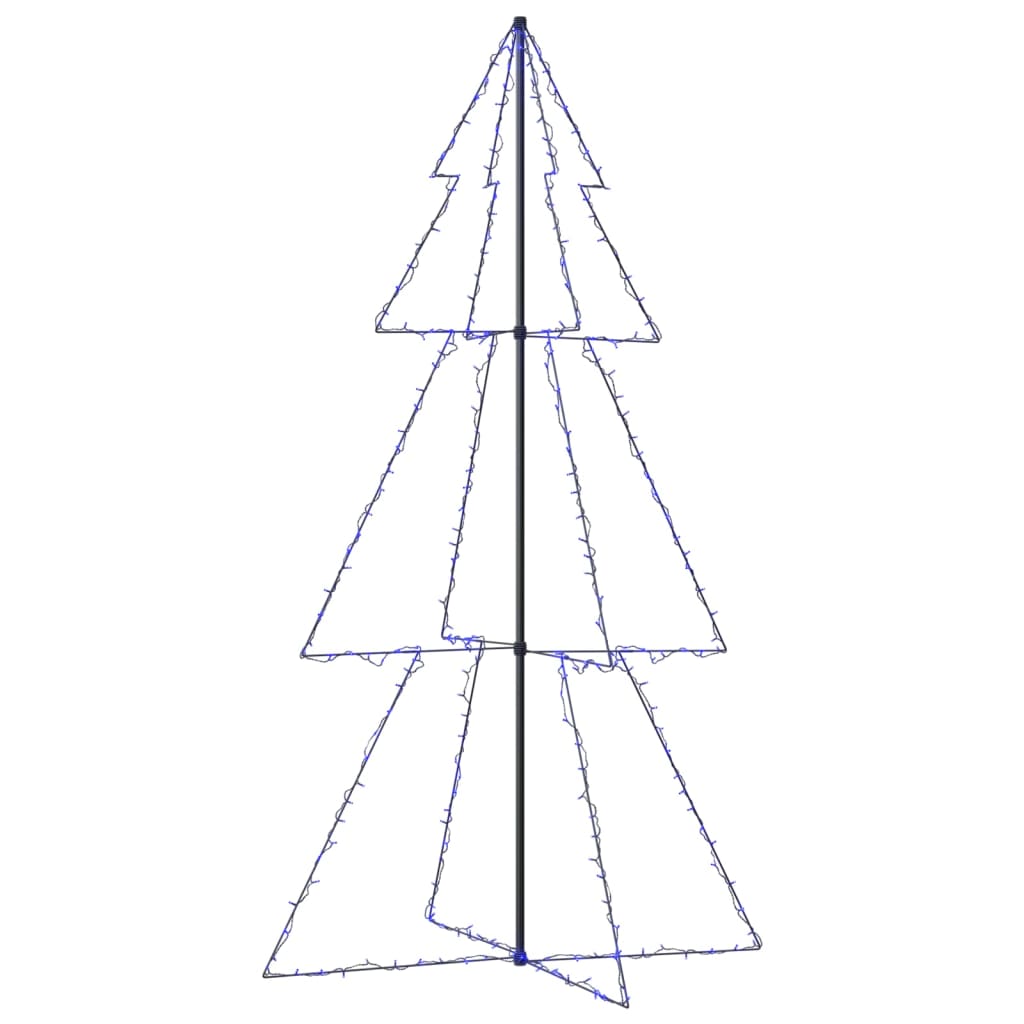 Kegelkerstboom 300 Led's Binnen En Buiten 20X220 Cm 220 x 120 cm Blauw