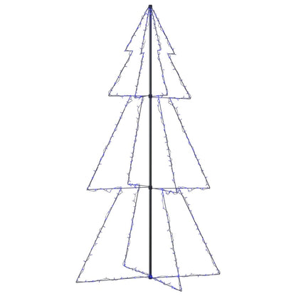 Kegelkerstboom 300 Led's Binnen En Buiten 20X220 Cm 220 x 120 cm Blauw
