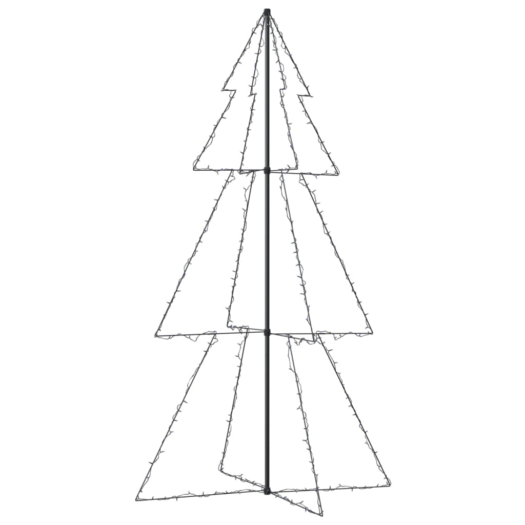 Kegelkerstboom 300 Led's Binnen En Buiten 20X220 Cm 220 x 120 cm Blauw
