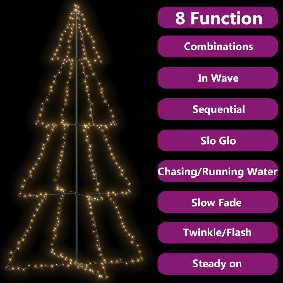 Kegelkerstboom 360 Led's Binnen En Buiten 43X250 Cm 250 x 143 cm Warmwit