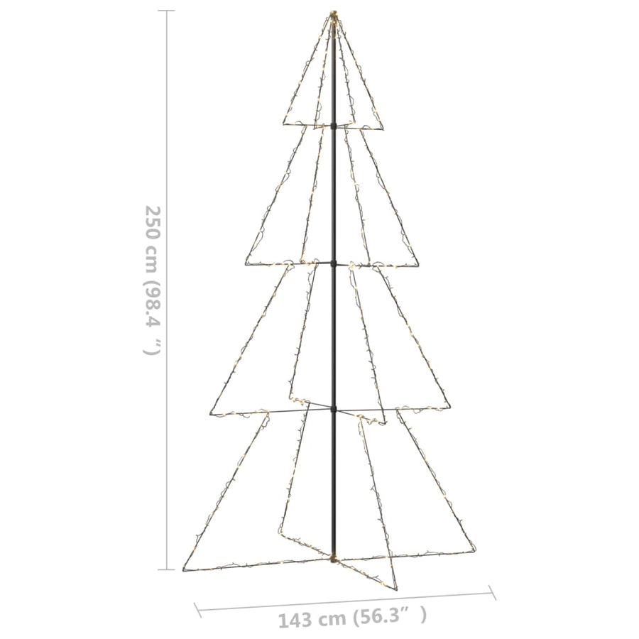 Kegelkerstboom 360 Led's Binnen En Buiten 43X250 Cm 250 x 143 cm Warmwit