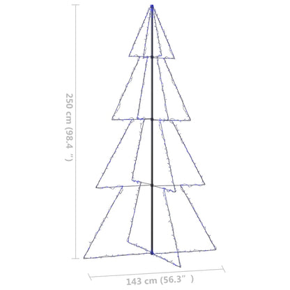 Kegelkerstboom 360 Led's Binnen En Buiten 43X250 Cm 250 x 143 cm Blauw