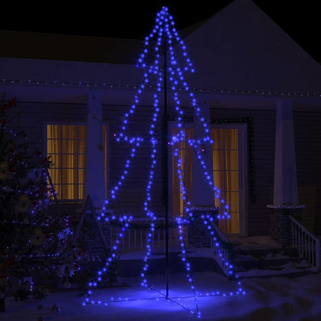 Kegelkerstboom 360 Led's Binnen En Buiten 43X250 Cm 250 x 143 cm Blauw