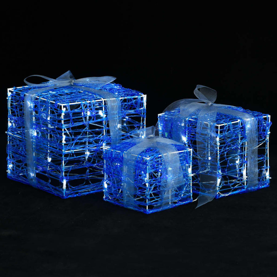 Kerstverlichting Geschenkdozen 3 St Decoratief Acryl Koudwit