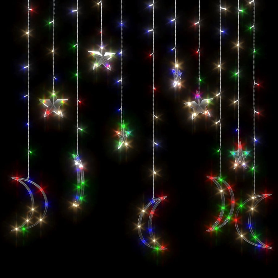 Lichtslinger Ster En Maan 'S Meerkleurig 138 led colourful