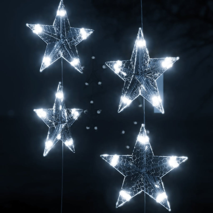 Lichtsnoergordijn Sterren Met 500 Led's En 8 Functies Koudwit
