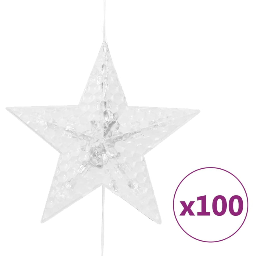 Lichtsnoergordijn Sterren Met 500 Led's En 8 Functies Koudwit