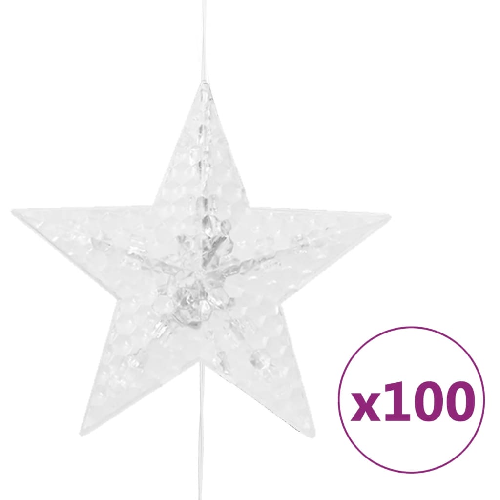 Lichtsnoergordijn Sterren Met 500 Led's 8 Functies Meerkleurig