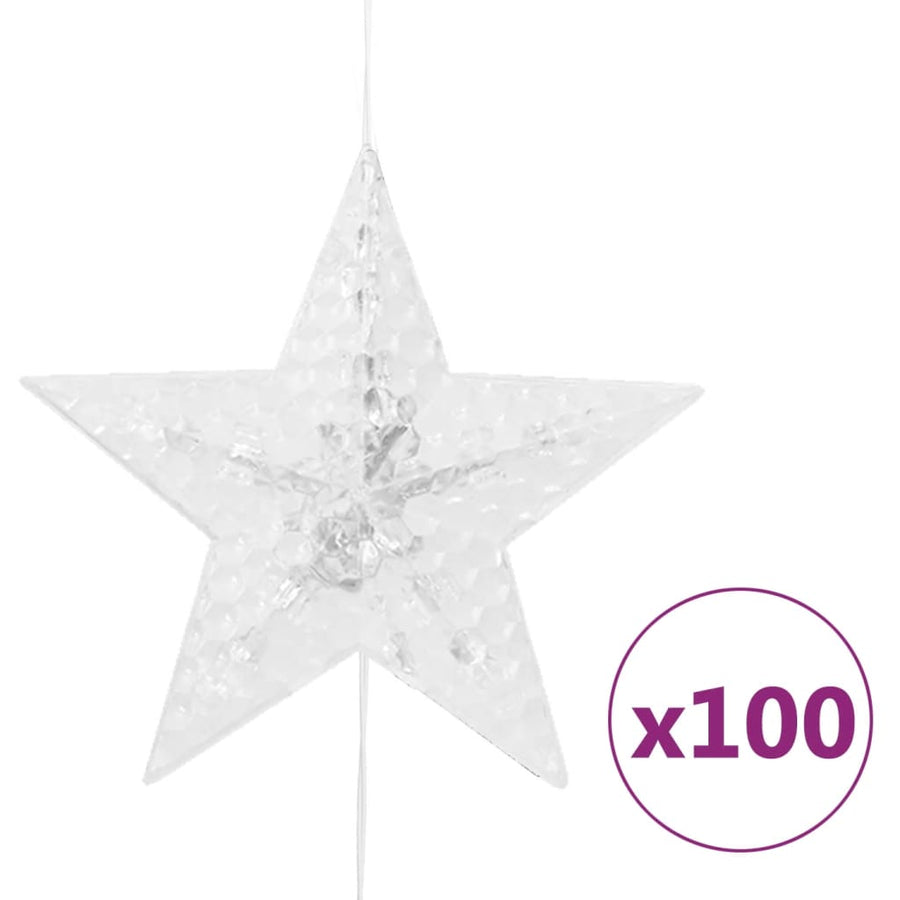 Lichtsnoergordijn Sterren Met 500 Led's 8 Functies Meerkleurig