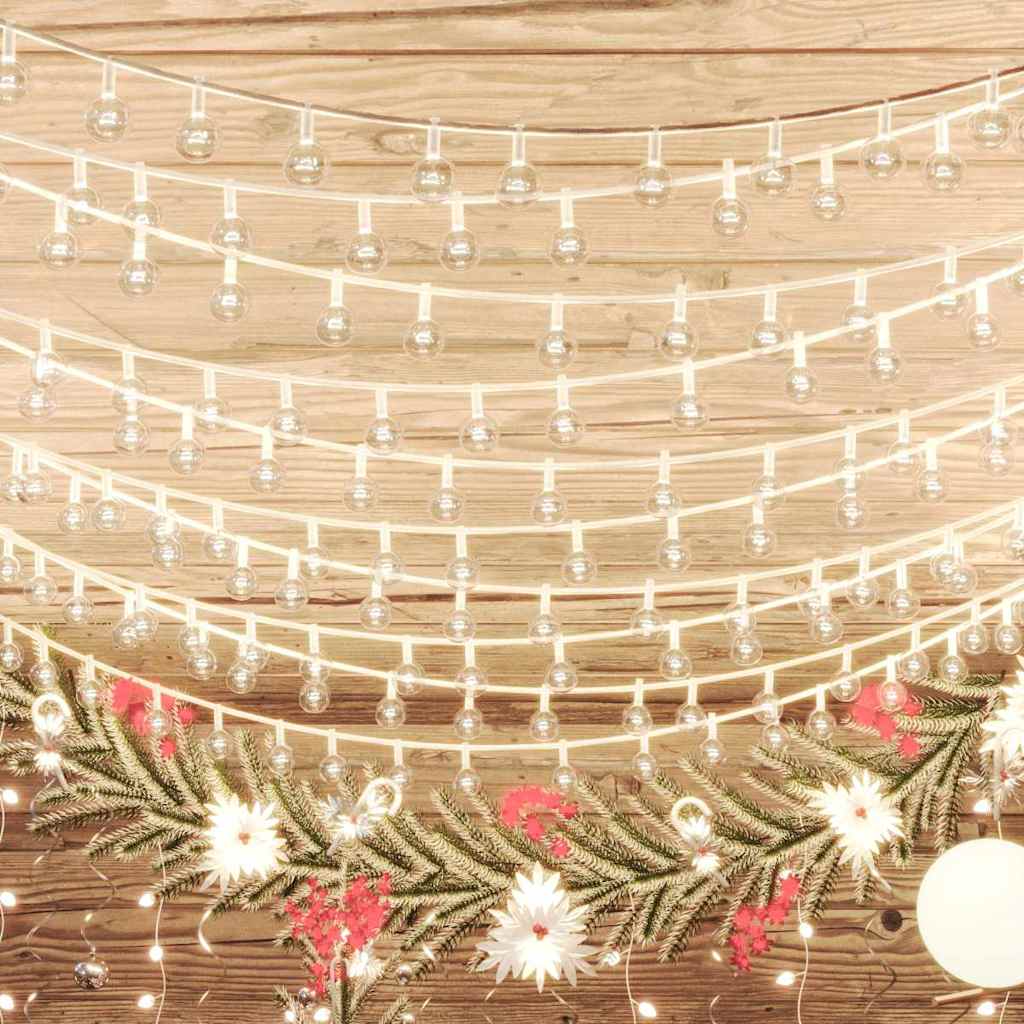 Lichtsnoer met 200 LED's 8 functies warmwit 20 m