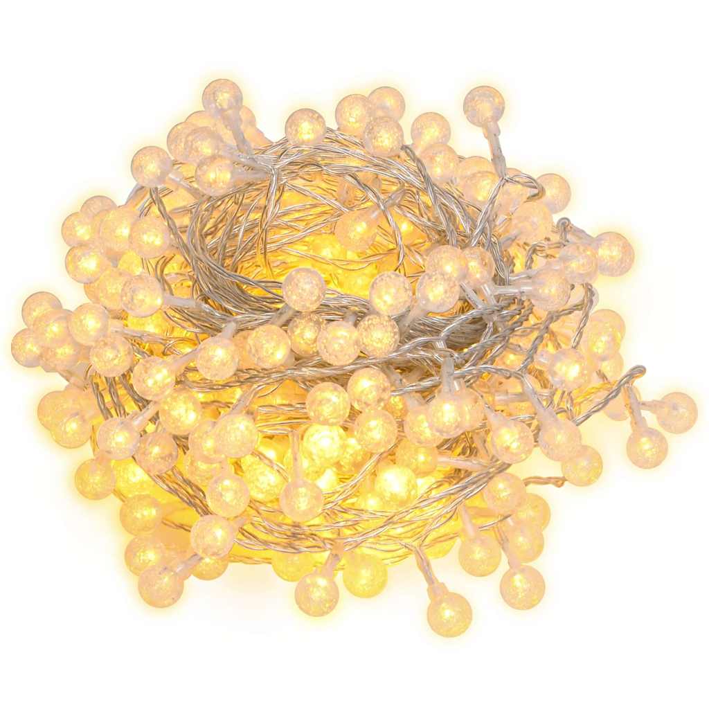 Lichtsnoer met 200 LED's 8 functies warmwit 20 m