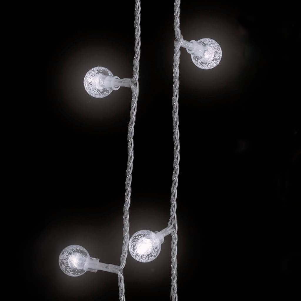 Lichtsnoer met 200 LED's 8 functies koudwit 20 m