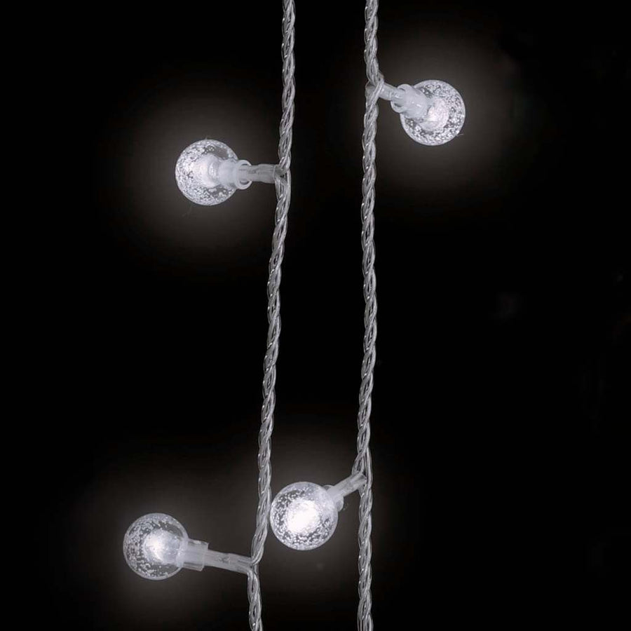 Lichtsnoer met 200 LED's 8 functies koudwit 20 m
