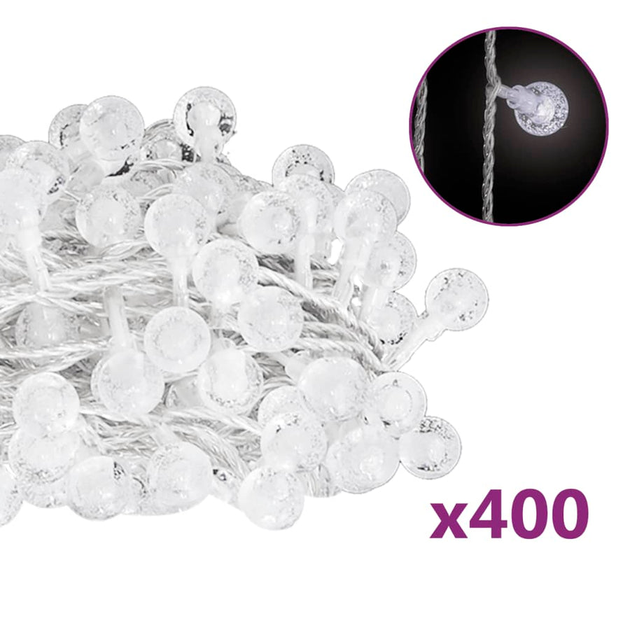 Lichtsnoer Met 400 Led's 8 Functies Koudwit 40 M
