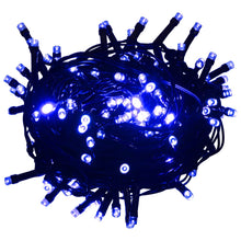 Lichtsnoer met 400 LED's met 8 lichteffecten 40 m blauw 40 m Blauw en zwart