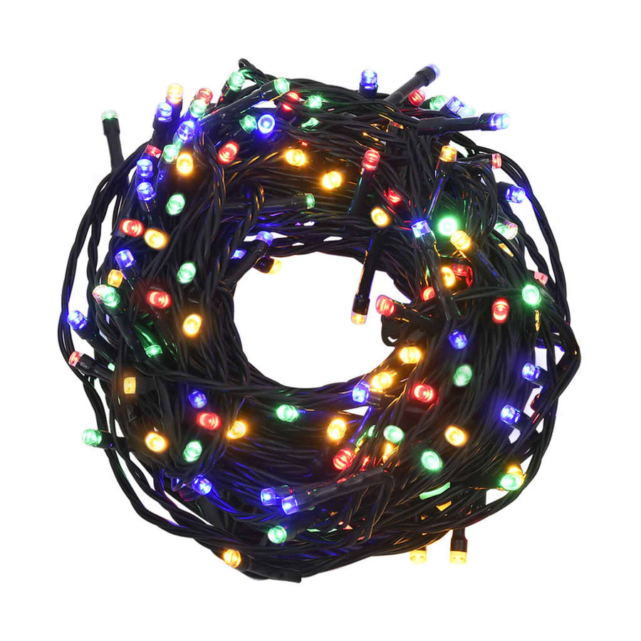 Lichtsnoer met 400 LED's en 8 effecten 40 m meerkleurig 40 m Meerkleurig en zwart