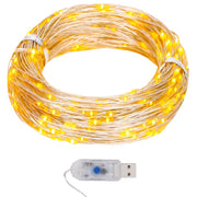Lichtsnoer 400 microLEDs warmwit 8 functies 40m
