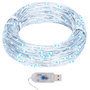 Light string with 400 cool white microLEDs, 8 functions, 40 m