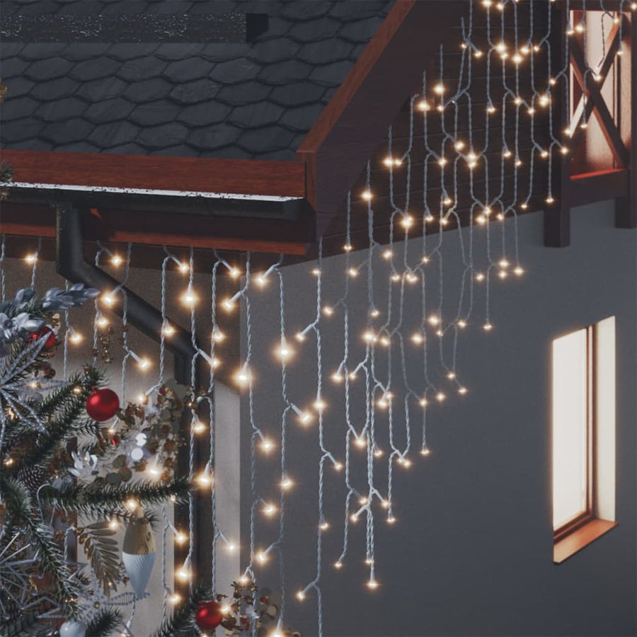 Lichtgordijn Met 400 Led's En 8 Functies 10 M Warmwit