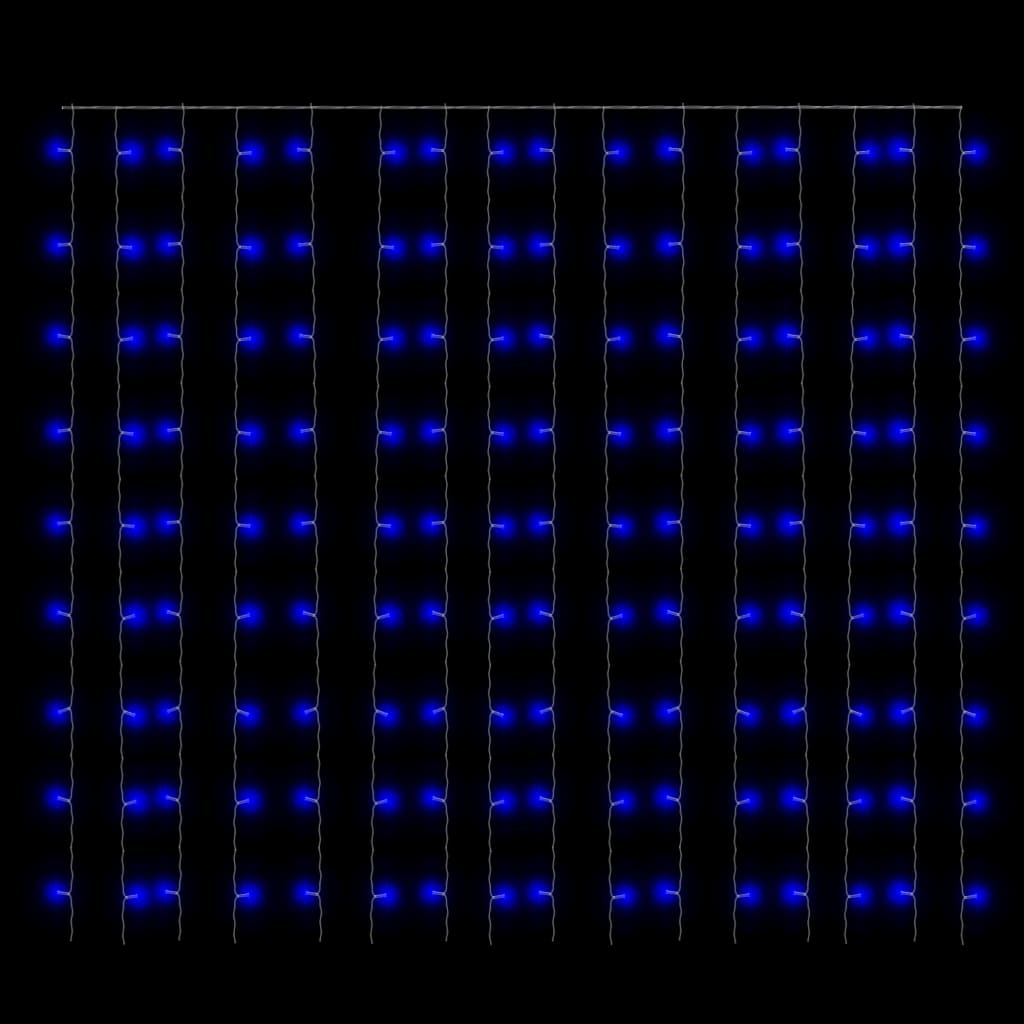 Lichtsnoergordijn Met 300 Led's En 8 Functies 3X3 M Blauw