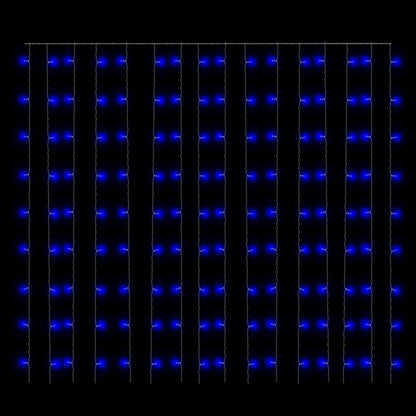Lichtsnoergordijn Met 300 Led's En 8 Functies 3X3 M Blauw
