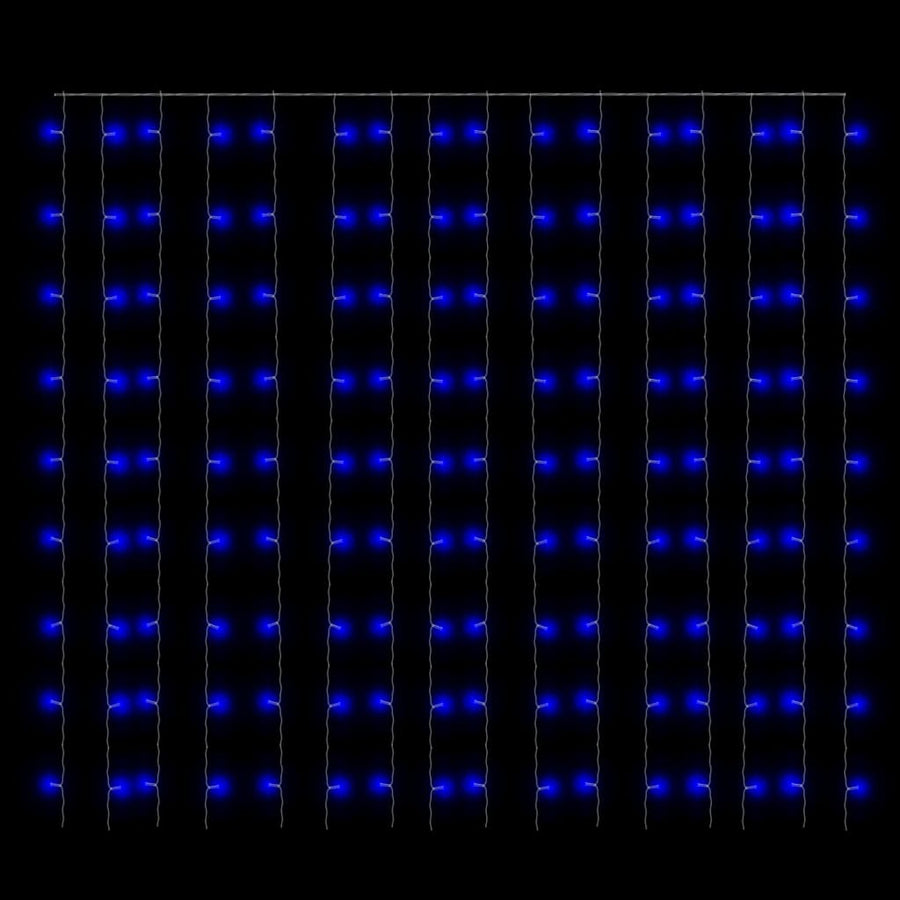 Lichtsnoergordijn Met 300 Led's En 8 Functies 3X3 M Blauw