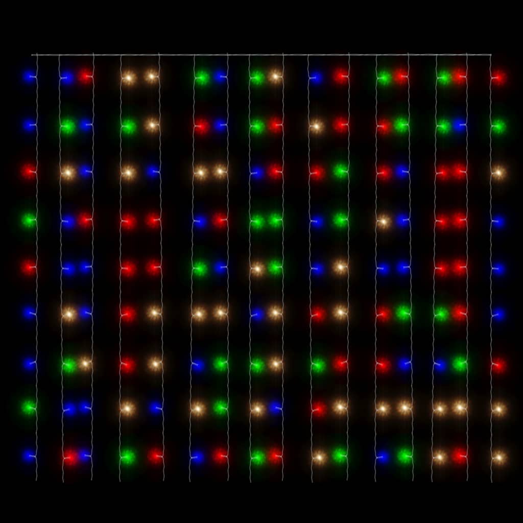 Lichtsnoergordijn Met 300 Led's En 8 Functies 3X3 M Meerkleurig