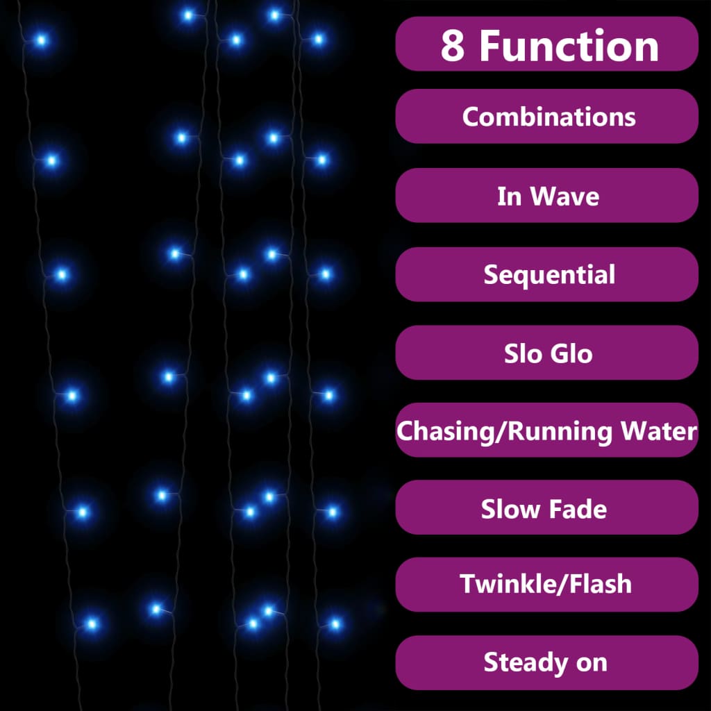 Lichtsnoeren Met X00 Led's Solar Binnen/Buiten 2 Blauw