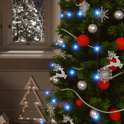 5 st Lichtslinger met 200 LED's solar binnen/buiten blauw 5 Blauw