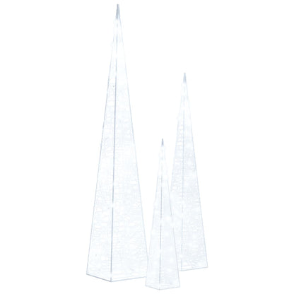 Lichtkegelset Decoratief Led 30/45/60 Cm Acryl Koudwit