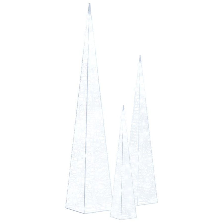 Lichtkegelset Decoratief Led 30/45/60 Cm Acryl Koudwit