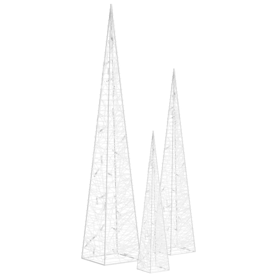 Lichtkegelset Decoratief Led 30/45/60 Cm Acryl Koudwit