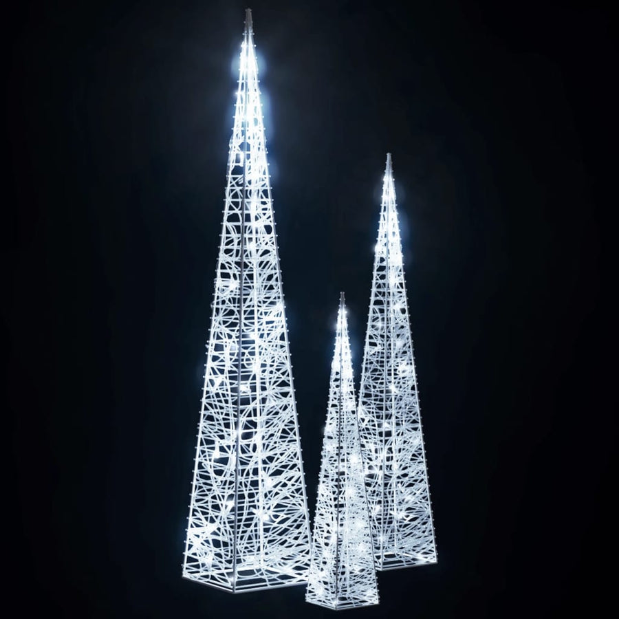 Lichtkegelset Decoratief Led 30/45/60 Cm Acryl Koudwit