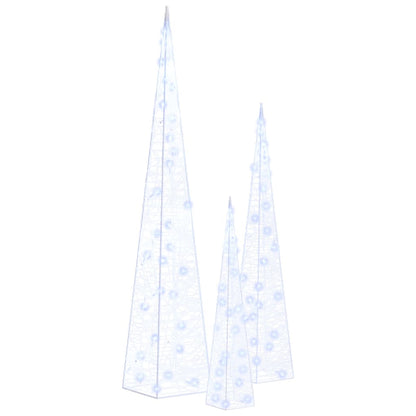 Lichtkegelset Decoratief Led 30/45/60 Cm Acryl Blauw