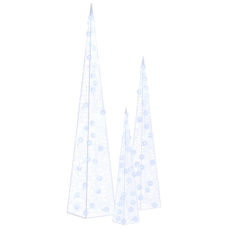 Lichtkegelset Decoratief Led 30/45/60 Cm Acryl Blauw