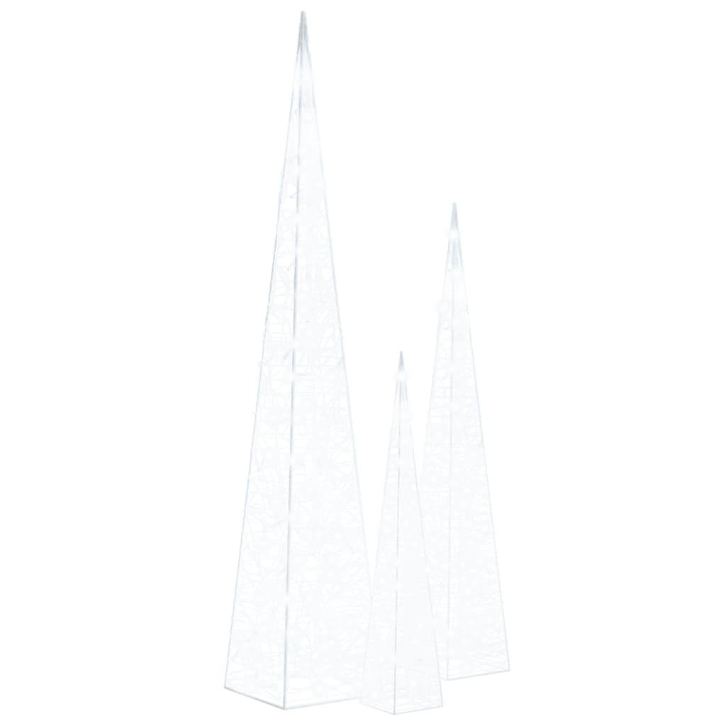 Lichtkegelset Decoratief Led 60/90/120 Cm Acryl Koudwit