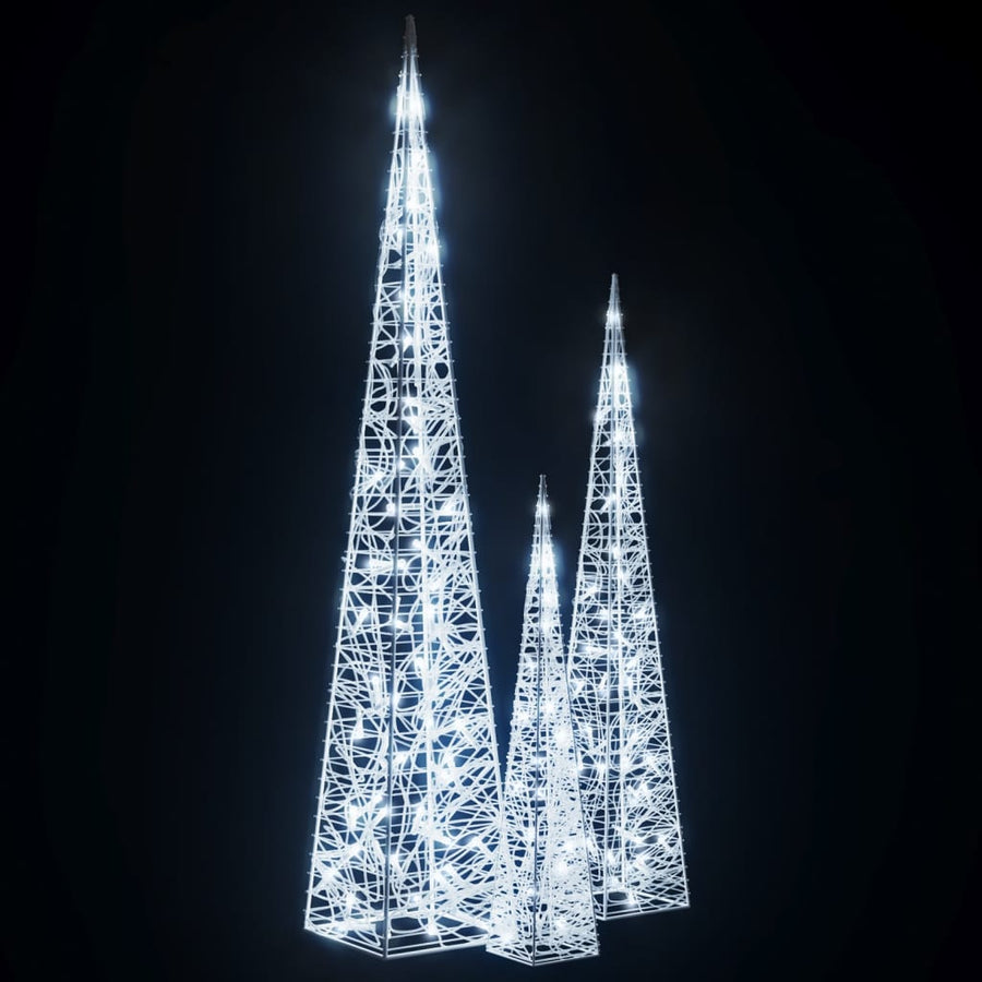Lichtkegelset Decoratief Led 60/90/120 Cm Acryl Koudwit