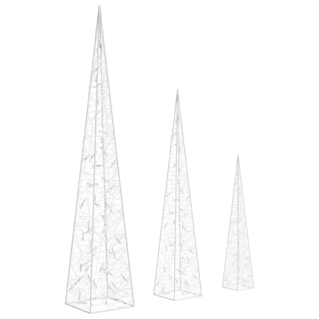 Lichtkegelset Decoratief Led 60/90/120 Cm Acryl Koudwit