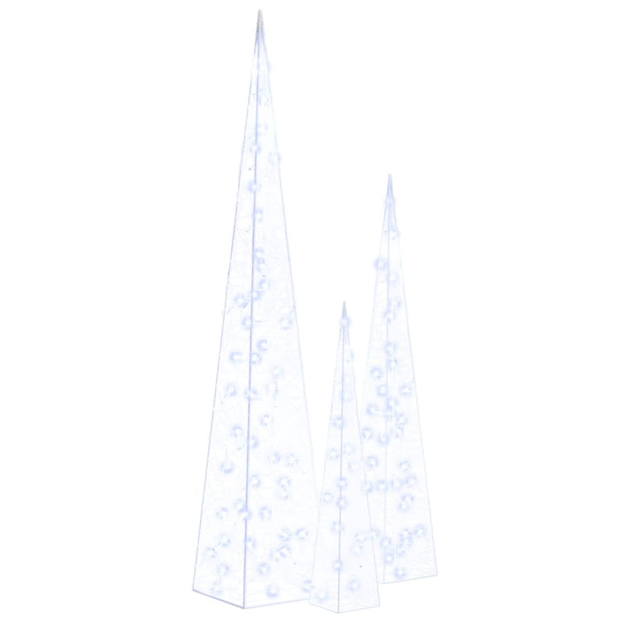Lichtkegelset Decoratief Led 60/90/120 Cm Acryl Blauw