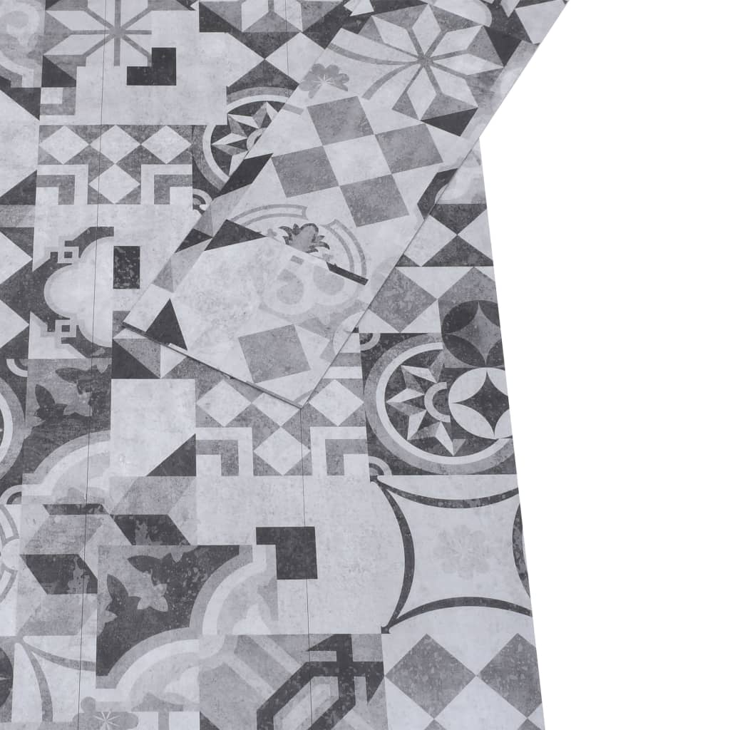 Vloerplanken zelfklevend 5,21 m² 2 mm PVC grijs patroon Grijs patroon