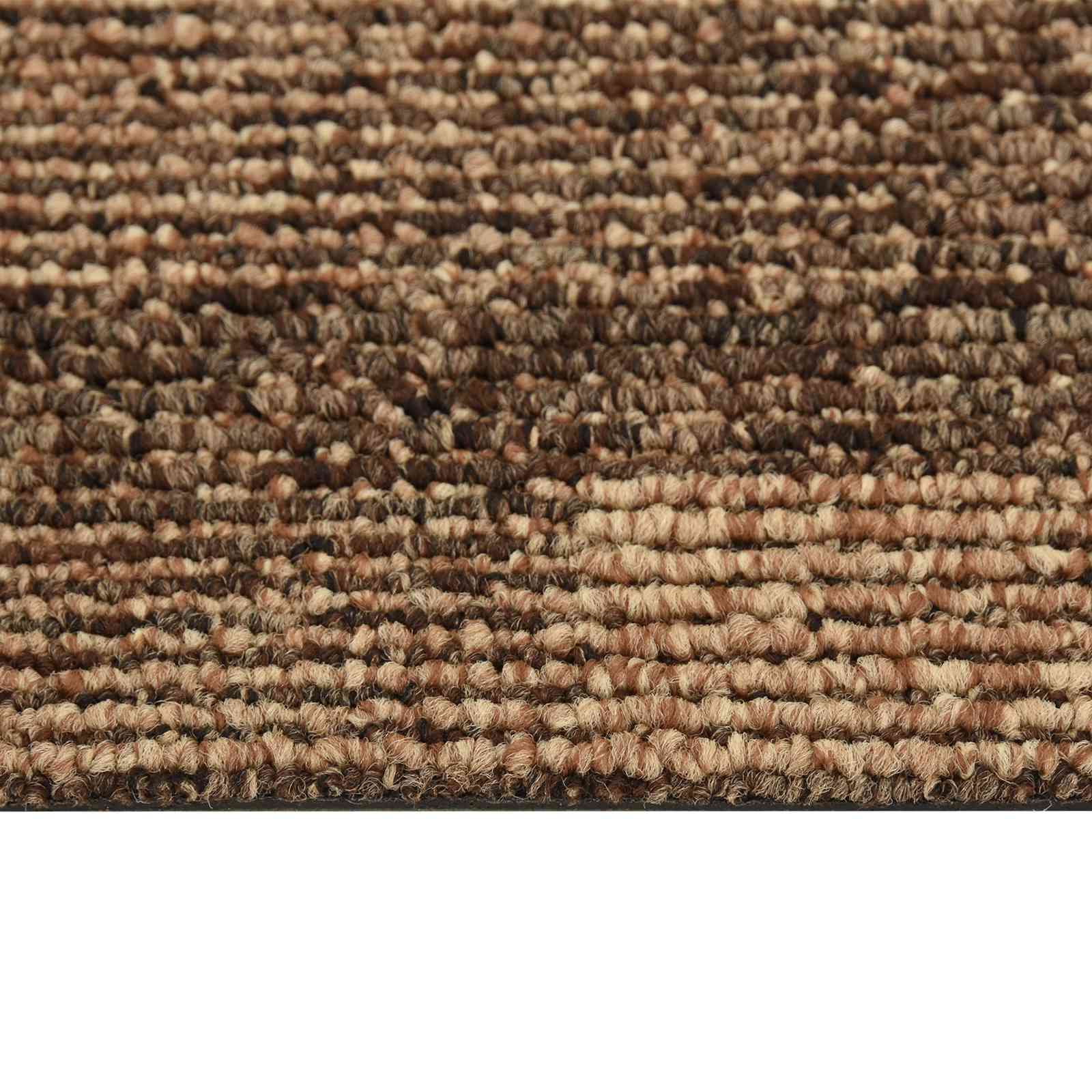 Vloertapijt 20 pcs Bruin 50 x 50 cm PP
