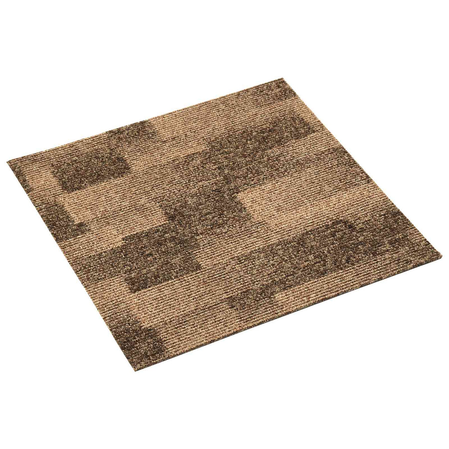Vloertapijt 20 pcs Bruin 50 x 50 cm PP